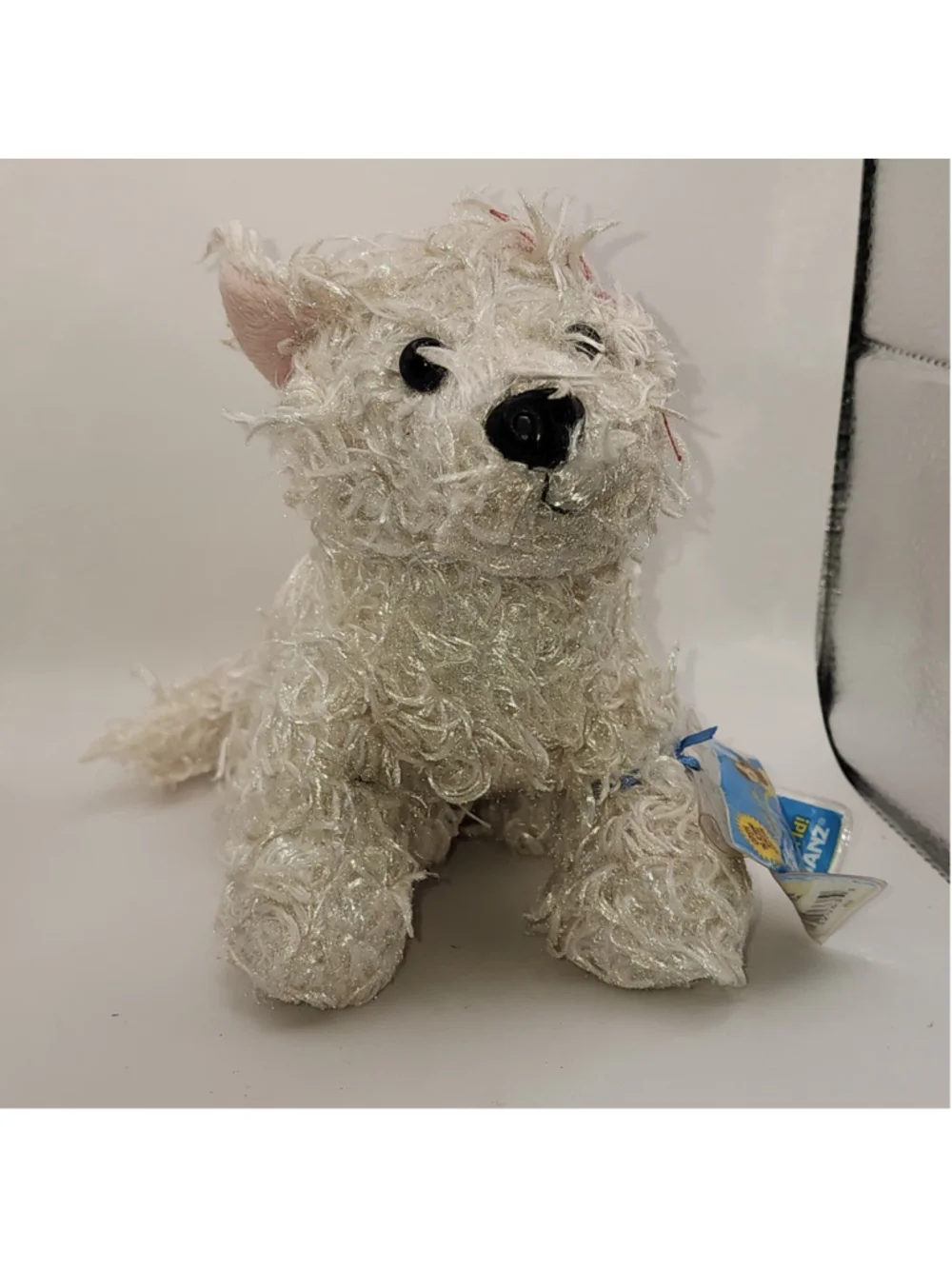 Vintage Webkinz White Terrier Plush Dog with Unused Secret Code - Retired GANZ